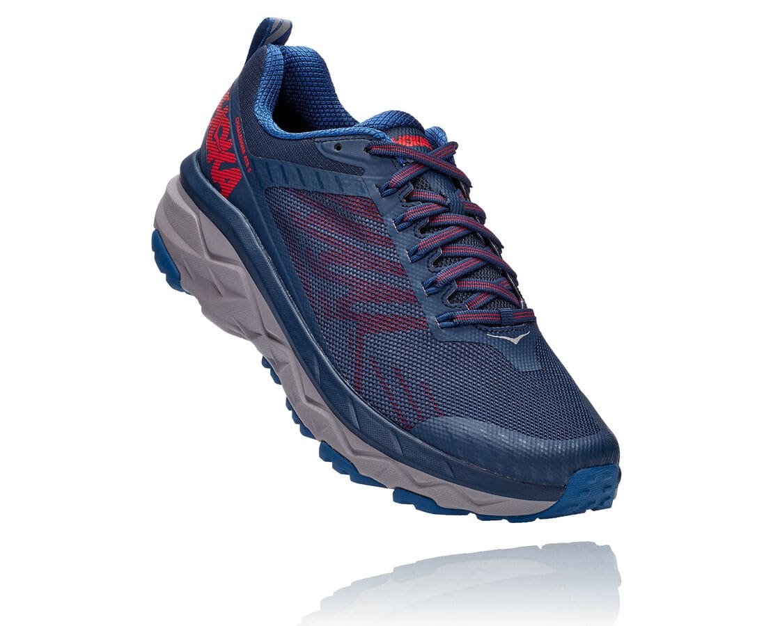 Hoka One One Challenger Atr 5 Philippines - Mens Trail Running Shoes - Dark Blue / Red | RT9230814